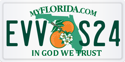 FL license plate EVVS24