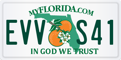 FL license plate EVVS41