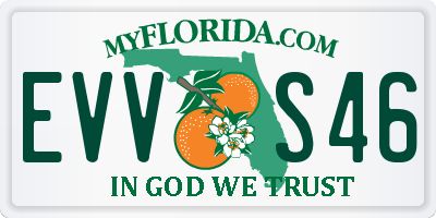 FL license plate EVVS46