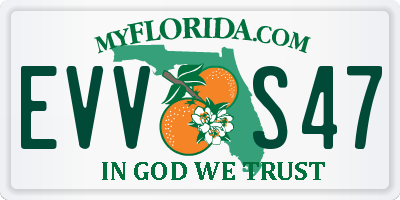 FL license plate EVVS47