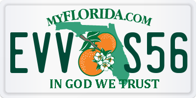 FL license plate EVVS56
