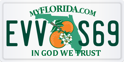 FL license plate EVVS69