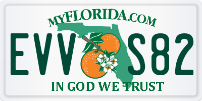 FL license plate EVVS82