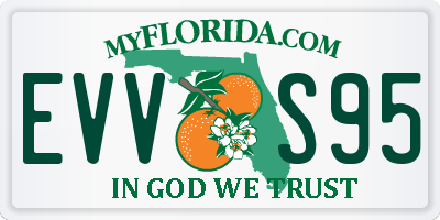 FL license plate EVVS95