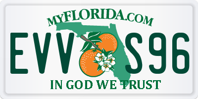 FL license plate EVVS96