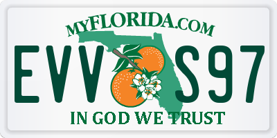 FL license plate EVVS97