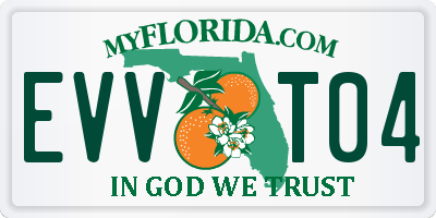FL license plate EVVT04