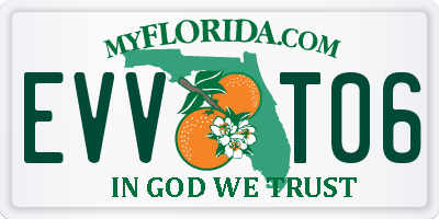 FL license plate EVVT06