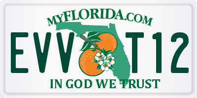 FL license plate EVVT12