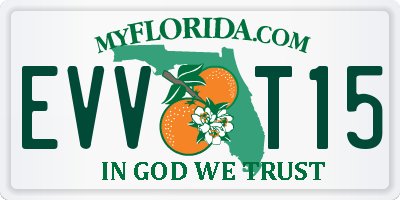 FL license plate EVVT15