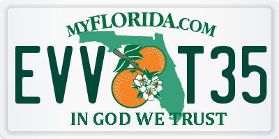 FL license plate EVVT35