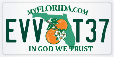 FL license plate EVVT37