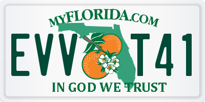 FL license plate EVVT41