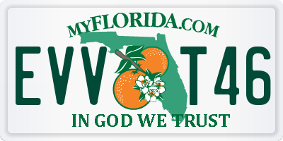 FL license plate EVVT46