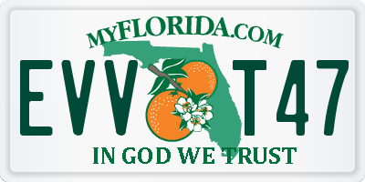 FL license plate EVVT47