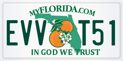 FL license plate EVVT51