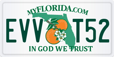 FL license plate EVVT52
