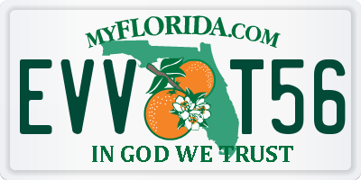 FL license plate EVVT56