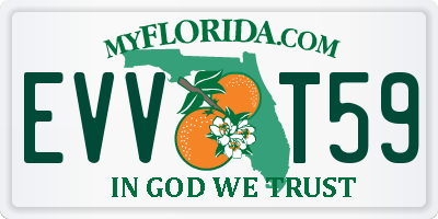 FL license plate EVVT59