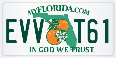 FL license plate EVVT61