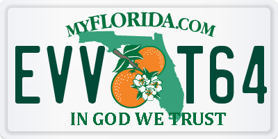 FL license plate EVVT64
