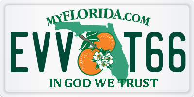 FL license plate EVVT66