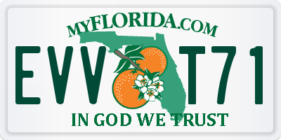 FL license plate EVVT71