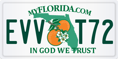 FL license plate EVVT72