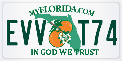 FL license plate EVVT74