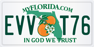 FL license plate EVVT76