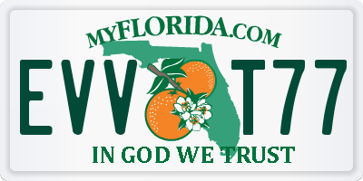 FL license plate EVVT77