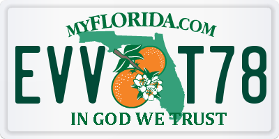 FL license plate EVVT78