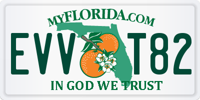 FL license plate EVVT82