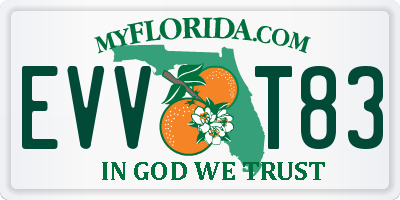 FL license plate EVVT83