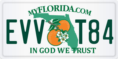FL license plate EVVT84