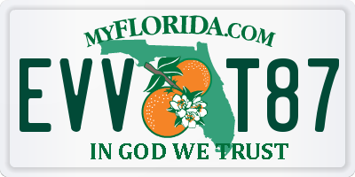 FL license plate EVVT87