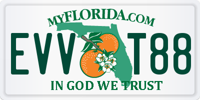 FL license plate EVVT88