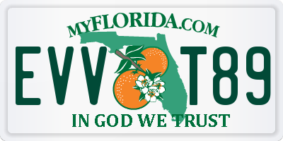 FL license plate EVVT89