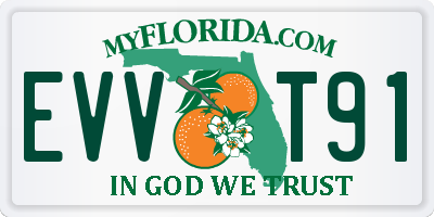 FL license plate EVVT91