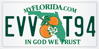 FL license plate EVVT94