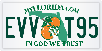 FL license plate EVVT95