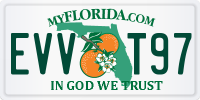 FL license plate EVVT97