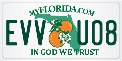 FL license plate EVVU08