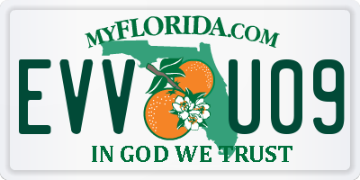 FL license plate EVVU09