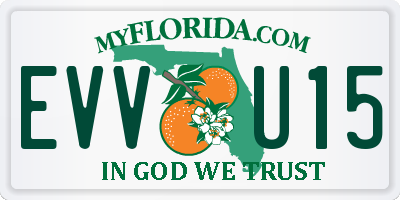 FL license plate EVVU15