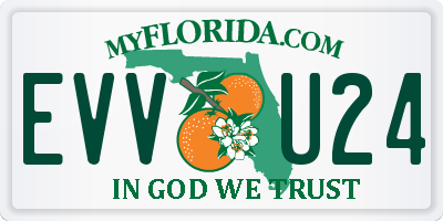 FL license plate EVVU24