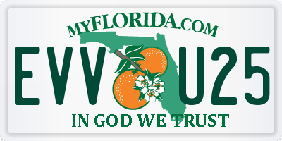 FL license plate EVVU25