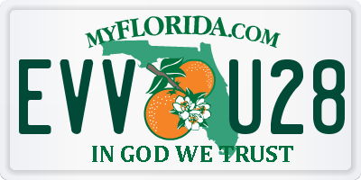 FL license plate EVVU28