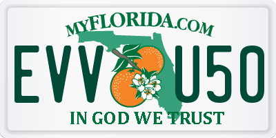 FL license plate EVVU50