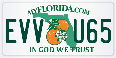 FL license plate EVVU65